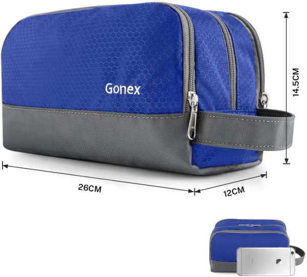 Gonex Trousse de Toilette de Voyage pour Homme Bleu – Image 6