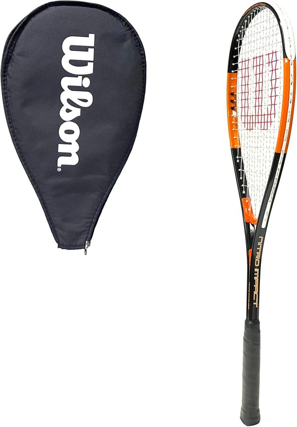 Wilson Nitro Impact Raquette de squash avec housse de tête Wilson