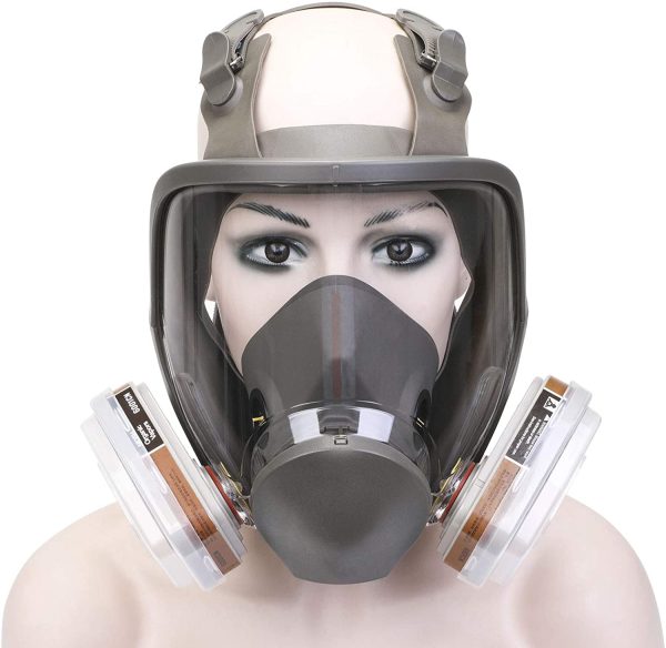 HOLULO Masque Complet,Respirateur Facial Complet Masque Peinture,Masque Integral Peinture Masque de Securite – Image 2