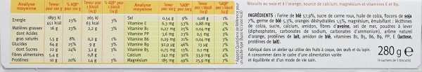 Gerble Vitalité, Biscuit Soja Orange, Sans Huile de Palme, 4 Sachets Individuels, 20 Biscuits, 280 g, 99144 – Image 6