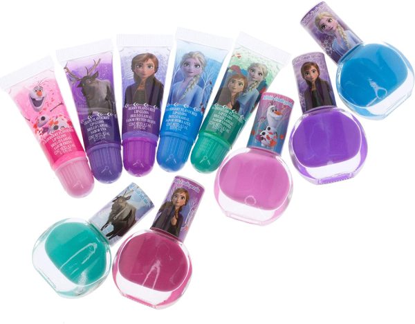 Disney Frozen - Townley Girl Ensemble de maquillage cosmétique pour les filles avec des autocollants pour vernis à ongles brillant à lèvres - 11 pièces | Cadeau d'anniversaire pour les filles 3 ans+ – Image 5