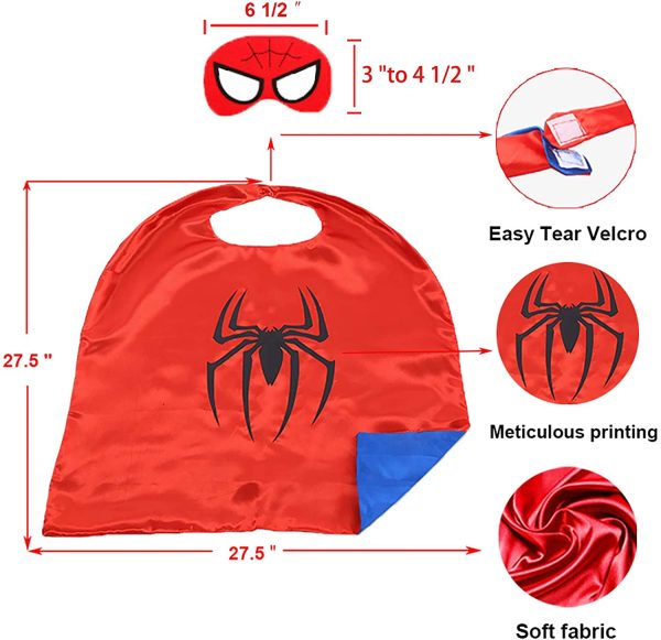 GREAHWD Capes de Super Héros pour Enfants Jouets pour Garçons de 3 à 9 ans Cadeaux Enfants Habiller des Deguisement Halloween Enfant