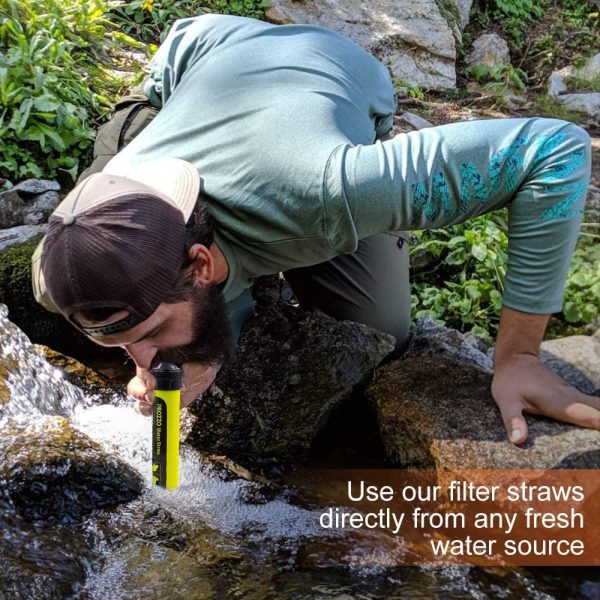 Prozzo Filtre d’Eau Personnel pour la Randonnée, Le Camping, Le Voyage, Les Sports en Plein Air, en Situation d’Urgence, Enlève Bactéries et Protozoaires – Image 4