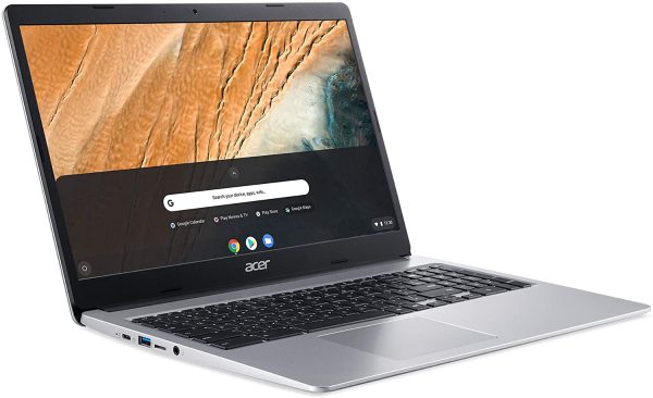 Chromebook 315 CB315-3HT-C6KP Ordinateur Portable Tactile 15,6'' FHD IPS, PC Portable (Intel Celeron N4020, RAM 4 Go, 64 Go eMMC, Intel UHD Graphics 600, Chrome OS) - Clavier AZERTY, Laptop Gris – Image 2