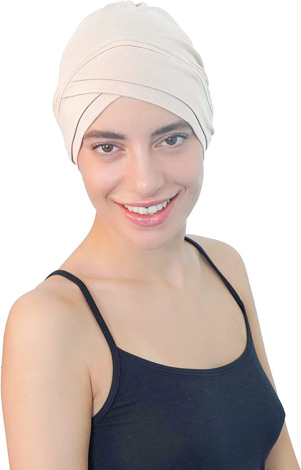 Deresina W Bonnet en Coton pour Chimio, Vêtements de détente et extérieur – Image 3