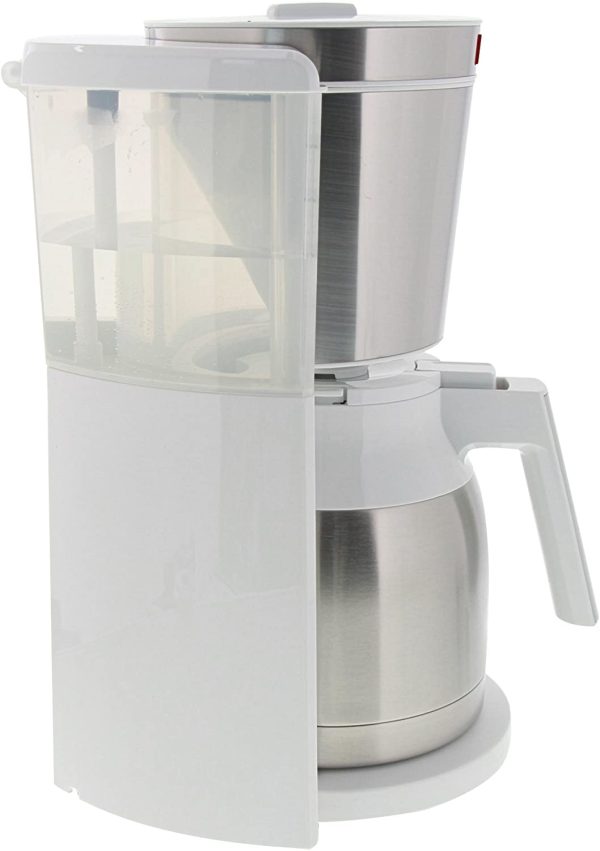 Cafetière à Filtre avec Verseuse Isotherme, Fonction Timer, Sélecteur d’Arôme, Look Therm Timer, Blanc/Acier Brossé, 1011-15 – Image 8