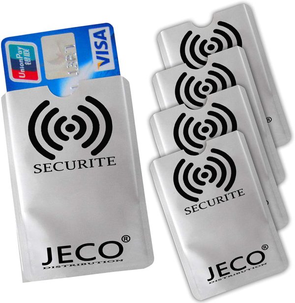 Lot de 5 - Protection Carte de crédit NFC RFID sans Contact Carte Bleue visa mas.