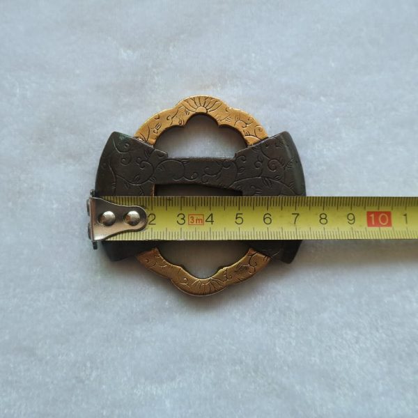 Boyu Japanese Sword (SEPPA-HABAKI-ITO) Gold-Plating Copper 28-36 Menuki Fuchi-Kashira Tsuba – Image 6