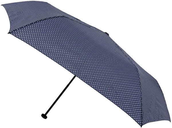 SMATI Mini Parapluie Pliant Utra Compact et Ultra léger(Seulement 100g)- Taille Poche 21cm, résistant au Vent, Manuel, Parapluie de Voyage, Parapluie Femme et Homme, Motif CARREES Blanches – Image 2