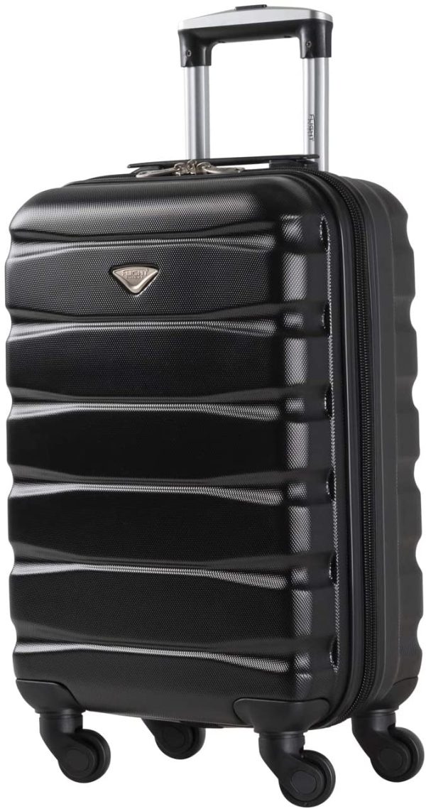 Flight Knight Valise rigide légère en ABS à 4 roues - Approuvée pour plus de 100 compagnies aériennes, y compris easyJet, British Airways, RyanAir, Virgin Atlantic, Emirates et bien plus encore, noir profond, Cabin 21", Ensemble de bagages – Image 7