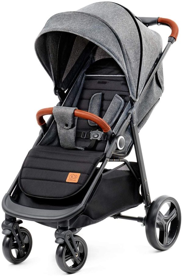 Kinderkraft Poussette Bébé GRANDE, Compacte, Légère, Pliable, 0 à 15 kg, Gris