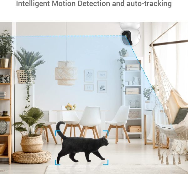 Caméra Surveillance WiFi Intérieure 2.4Ghz, Camera IP 360° 1080P avec Vision Nocturne Suivi de Mouvement, Caméra Bébé/Animaux avec Audio Bidirectionnel Pan/Tilt, Compatible avec Alexa – Image 8