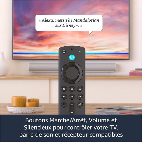 Fire TV Stick 4K avec télécommande vocale Alexa (dotée de boutons de contrôle de la TV) – Image 6