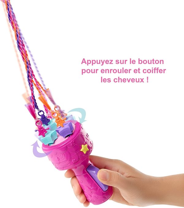 Barbie Dreamtopia poupée Princesse Tresses Magiques aux longs cheveux blonds avec extensions multicolores, peigne et accessoires, jouet pour enfant, GTG00 – Image 7