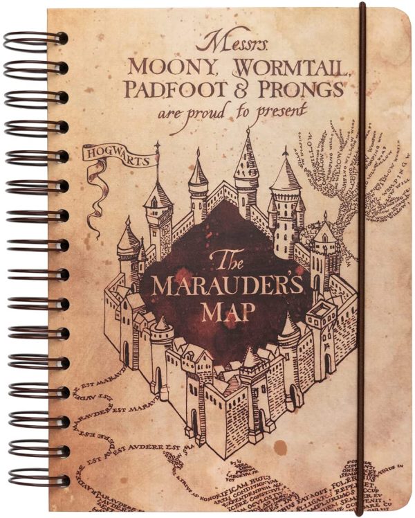 Bullet Journal Pointillé Harry Potter, La Carte du Maraudeur, Carnet de Notes A5, Notebook, Bullet Agenda, Carnet Spirale CTFBA50034 – Image 2