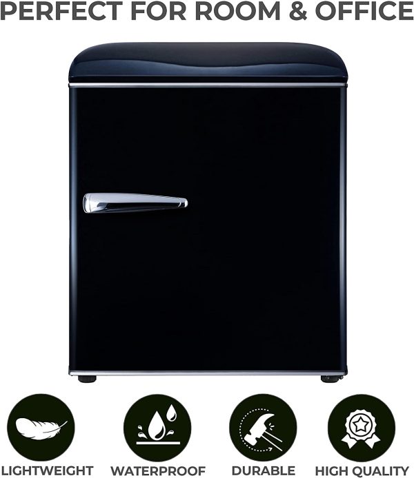 Mini Frigo de Chambre 48L - 230V, réfrigérateur de table à une porte, adapté à la maison, au bureau et à d'autres applications domestiques - (Noir/) – Image 4