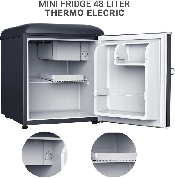 Mini Frigo de Chambre 48L - 230V, réfrigérateur de table à une porte, adapté à la maison, au bureau et à d'autres applications domestiques - (Noir/) – Image 2