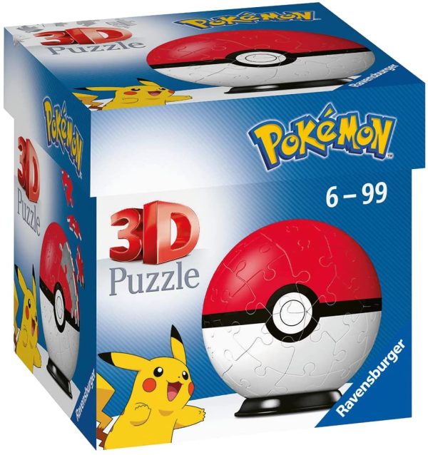 Ravensburger- Puzzles 3D 54 pièces-Poké Ball/Pokémon Enfant, 4005556112562