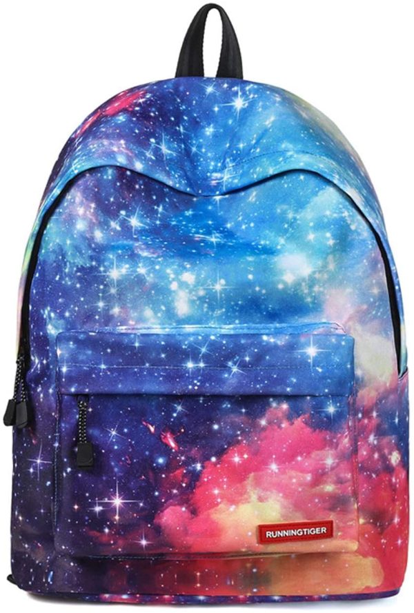 FANDARE Sac À Dos Sacs Galaxy Scolaires Cartables Adolescent Sacs D'école Loisir Garçons Filles Sacs de Voyage Cartables Femmes Multicolore Daypack Enfant Imperméable Polyester Bleu L