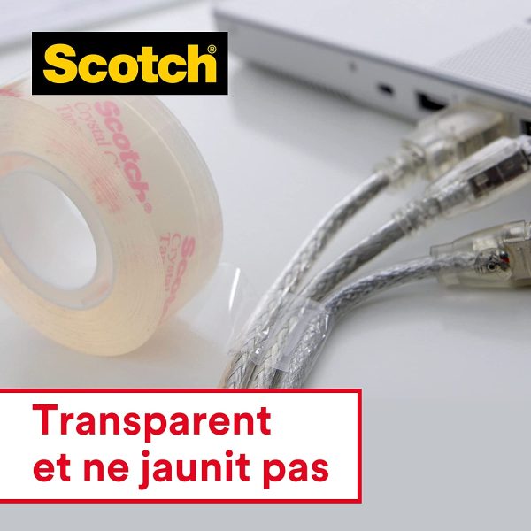 Scotch -  Crystal - Ruban Adhésif, Transparent, 19 mm x 7,5 m – Image 5