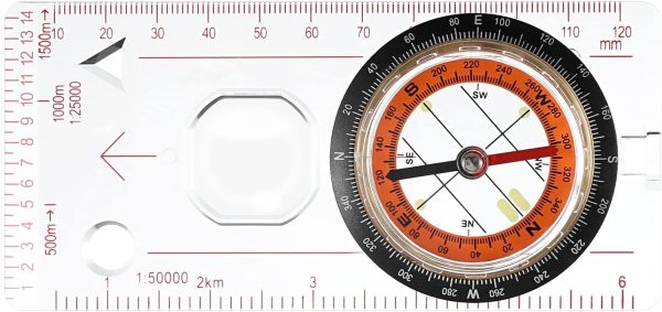 Camping en Plein air Directional Ski Race Randonnée Boussole spéciale Baseplate Règle Map Scale Compass De Plein air – Image 6