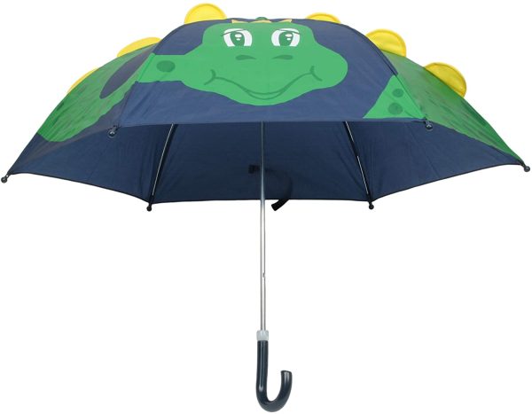 Drizzles Parapluie dôme 3D pour enfant avec poignée courbée