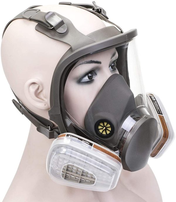 HOLULO Masque Complet,Respirateur Facial Complet Masque Peinture,Masque Integral Peinture Masque de Securite – Image 5