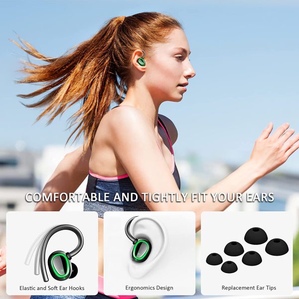 Écouteurs Bluetooth Sport, Oreillette Bluetooth 5.1 sans Fil Stéréo Anti Bruit, Ecouteurs sans Fil IP7 Étanche avec 50h d’autonomie, Micro Intégré, Casque Bluetooth pour Jogging, Voyage, Travail – Image 6