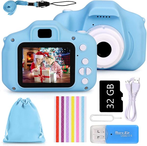 Kids Camera Appareil Photo Numérique Enfant Mini Numérique Caméra pour Enfant Mini Toy Camera avec écran 1080P et Carte SD de 32 Go Cadeaux créatifs – Image 4