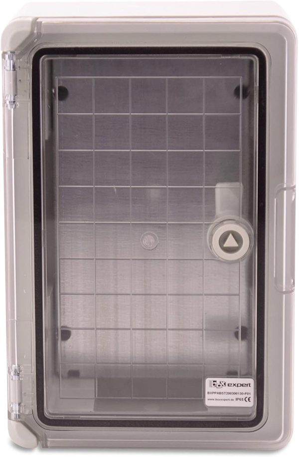 Boîtier en plastique ABS Armoire de contrôle de flotte IP65 gris/transparent (ABS, 300x200x130mm avec porte transparente) – Image 6