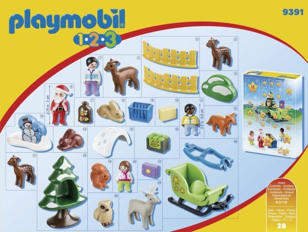 Playmobil - Calendrier Avent 1.2.3 'Père Noël Animaux Forêt - 9391 – Image 3