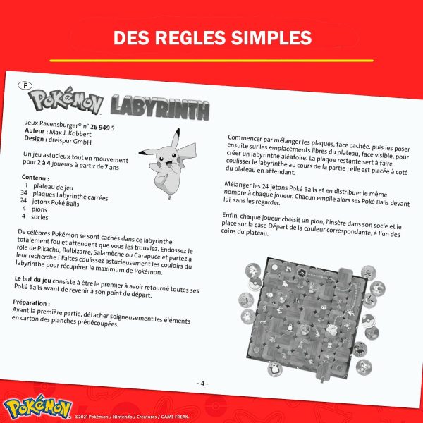 Ravensburger ??Le Grand Classique des Jeux de société ??Labyrinthe Pokémon ??pour Enfant et Famille ??De 2 à 4 Joueurs à partir de 7 Ans ??Mixte ??26949 (Multilingue ??Français Inclus) – Image 3