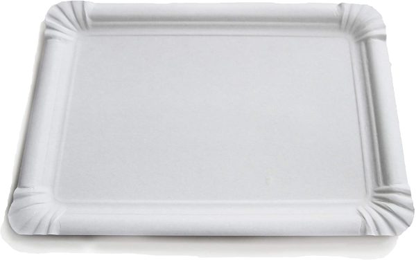 Lot de 20 Plateaux en Carton Blanc - Plateaux de Présentation pour Pâtisseries/Amuse-bouches/Buffets (23 x 16 cm) – Image 3