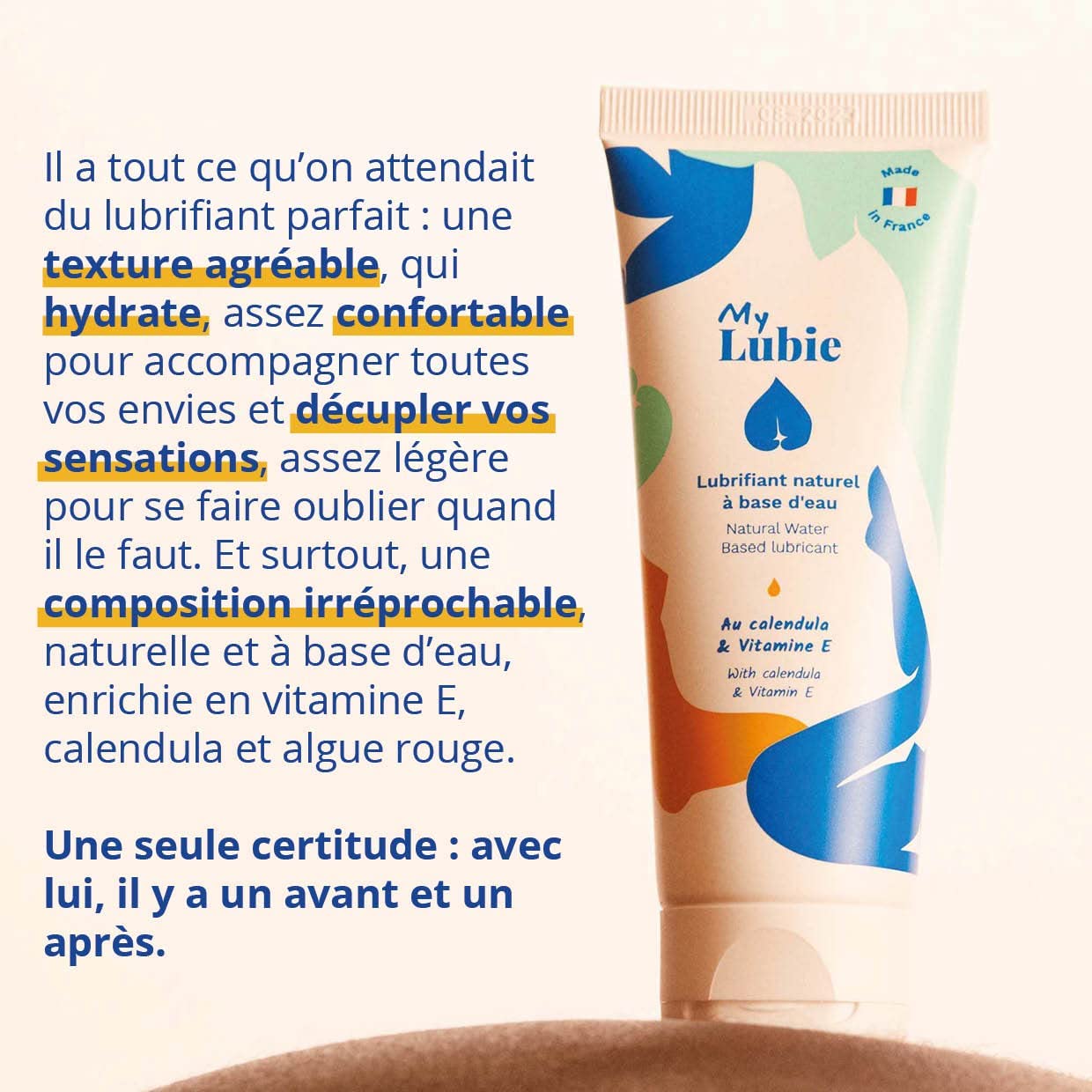 My Lubie Gel Intime Lubrifiant Naturel à Base Deau Enrichi Au Calendula Et Vitamine E 0797