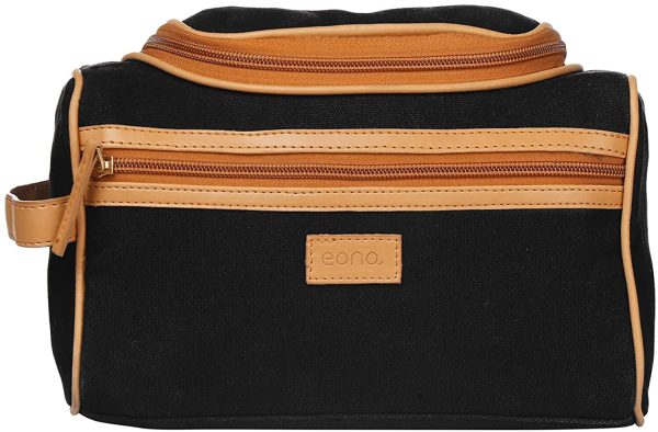 Eono by Amazon Trousse de toilette de voyage pour homme ??Sac de toilette à suspendre pour voyage, trousse de maquillage, trousse de rasage ??Grande capacité portable