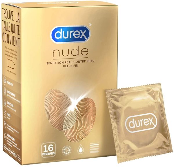 Durex - Préservatifs Nude - 16 Préservatifs Extra Fins - Sensation Peau Contre Peau – Image 4