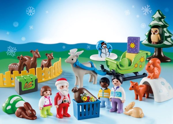 Playmobil - Calendrier Avent 1.2.3 'Père Noël Animaux Forêt - 9391