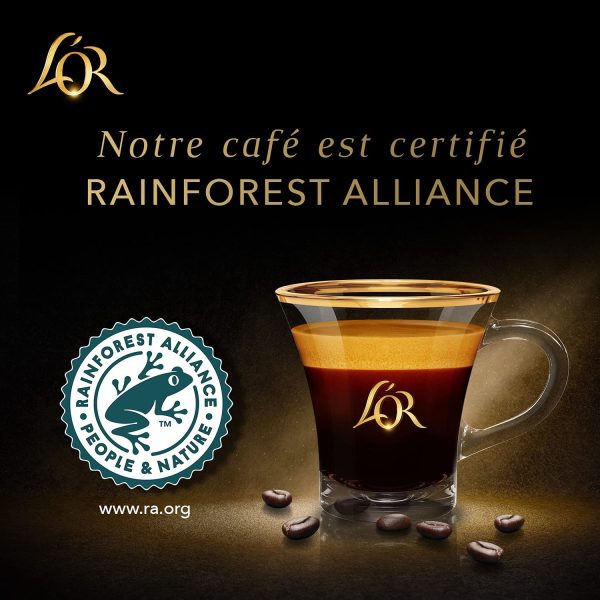 L'OR - Café Espresso - Organic Collection - Bio intensité 9 - Compatible Nespresso ®* - 10 packs x 10 capsules aluminium – Image 5