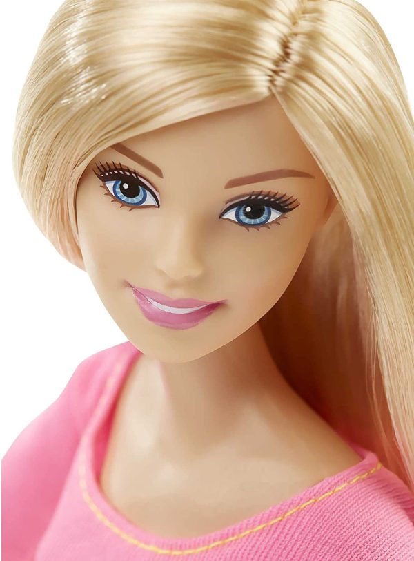 Barbie Made to Move poupée articulée Fitness ultra flexible blonde avec haut rose et 22 points d'articulations, jouet pour enfant, DHL82 – Image 4