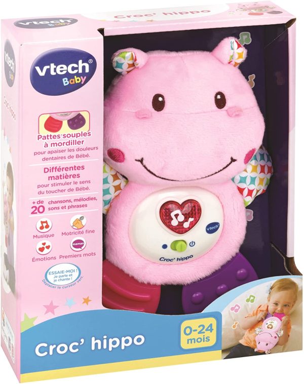 VTECH- Croc' Hippo Rose Baby Jouet Premier Age, HOCHET, 80-502555 - Version FR – Image 6