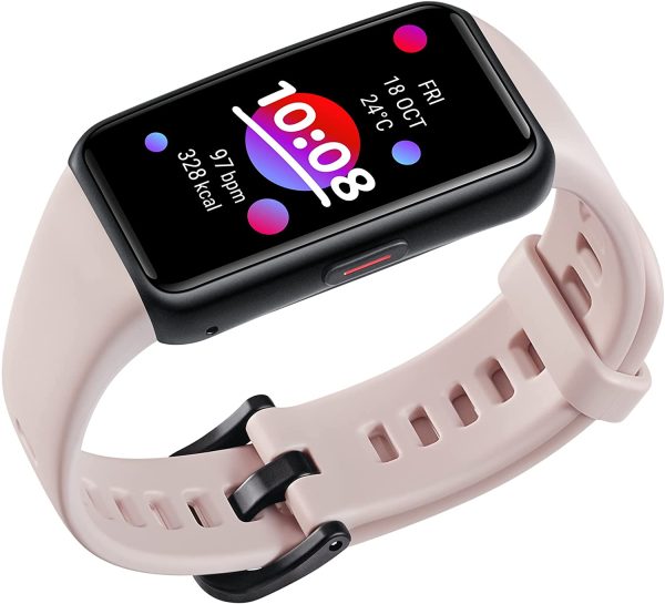 HONOR Band 6 ??Bracelet connecté ??Ecran AMOLED 1.47" ??Suivi SPO2 - Moniteur de fréquence Cardiaque et de Stress ??Suivi du Sommeil ??Rose