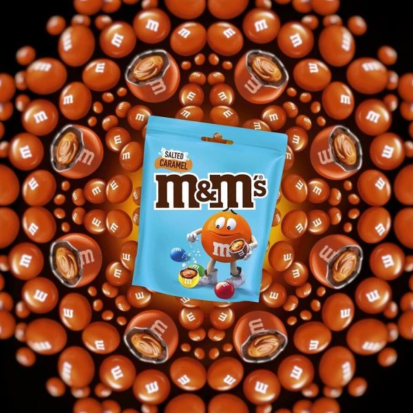 M&M's CARAMEL SALÉ - Billes au caramel salé enrobé de chocolat au lait - Pochon de 176g