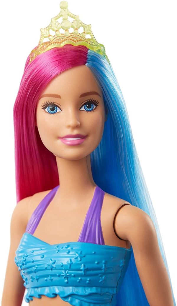 Barbie Dreamtopia poupée sirène aux cheveux roses et bleus, jouet pour enfant, GJK08 – Image 5