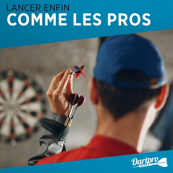 DartPro Fléchettes avec pointe en plastique - 12 fléchettes pour cible électronique [18g] - Jeu de fléchettes professionnel [incl. 6 tiges + 21 ailettes] – Image 3