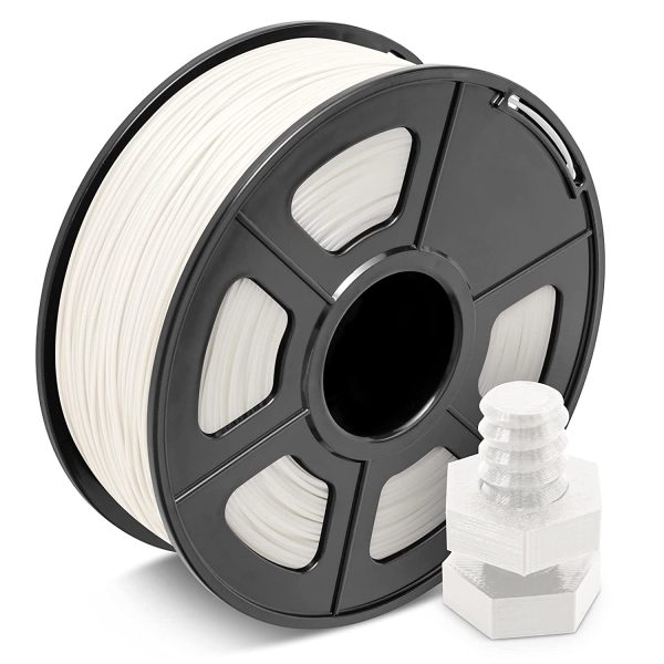 Filament ABS 1.75mm Blanc, Filament 3D JAYO Imprimante 1KG 1 bobine, tolérance +/- 0.02mm