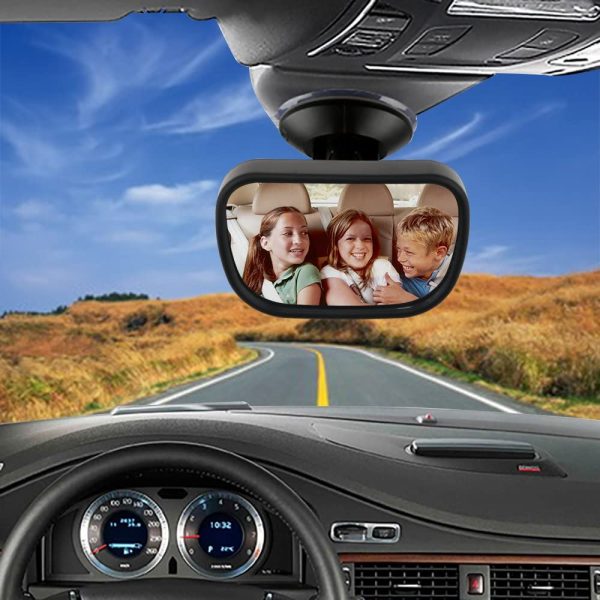 Bébé Vue Arrière Miroir, Miroir Auto Bébé Rétroviseur de Surveillance Bébé pour Siège Arrière Miroir de Voiture pour Bébé en Sécurité Avez Une Rotation – Image 6