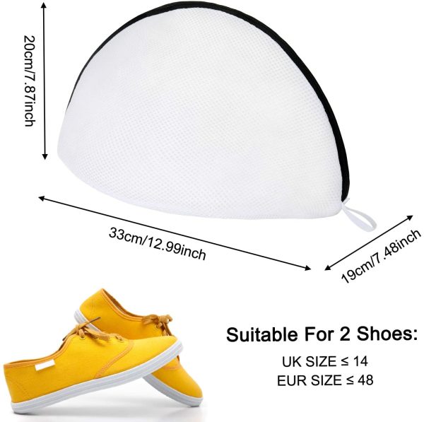 2 Pièces Sacs à linge En maille pour Chaussures Le Sacs De Machine à Laver Multi-Protection avec Fermeture Éclair Durable pour La Blanchisserie et Le Rangement De Voyage