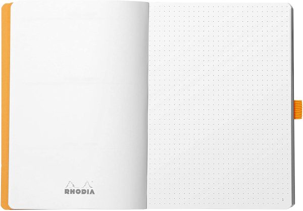 RHODIA 117575C - Carnet Souple Bullet Goalbook Anis - A5 - Pointillés Dot - 240 pages - Papier Clairefontaine Blanc 90G - 2 Rubans, Fermeture Élastique - Couverture Simili Cuir - Collection rama – Image 7