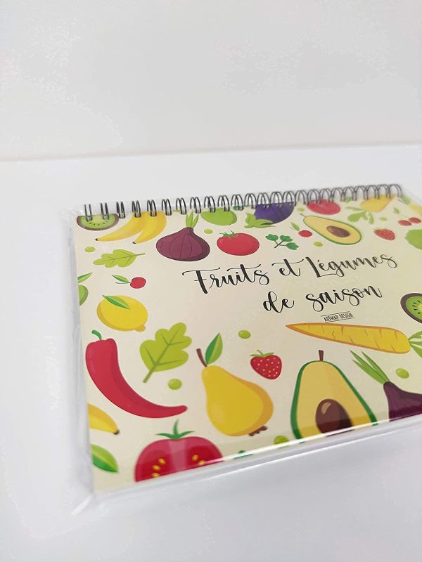 Fruits et Légumes de saison | Calendrier perpétuel à suivre au fil des mois | Livre de cuisine chaque année | Format 21 x 15 cm (A5) | Idée cadeau – Image 3