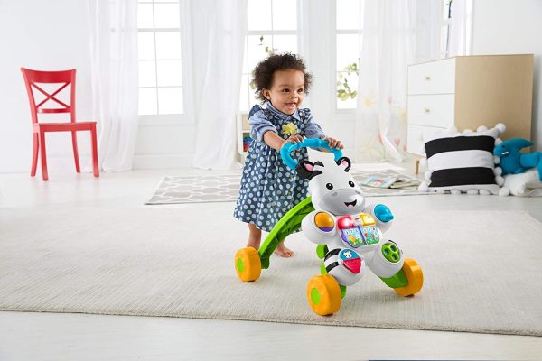 Fisher-Price Mon Trotteur Zèbre Parlant français pour apprendre à bébé à marcher, musique et activités d'éveil, emballage fermé, dès 6 mois, GXC30 – Image 7